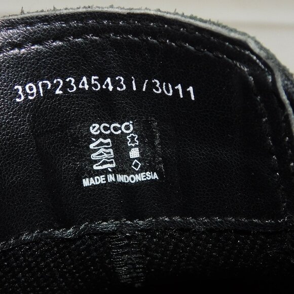 Ecco Saunter Black Leather Mid Cut Ankle Chelsea Boots Size 39 US Size 8-8.5 - Picture 11 of 14